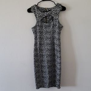 Kardashian Kollection Jacquard Cut Out Dress Size